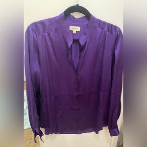 L’AGENCE Purple Silk Blouse - size Medium